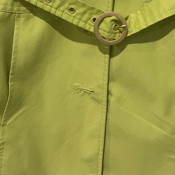 LOFT green belted long light jacket with buttons - Picture 6 of 8